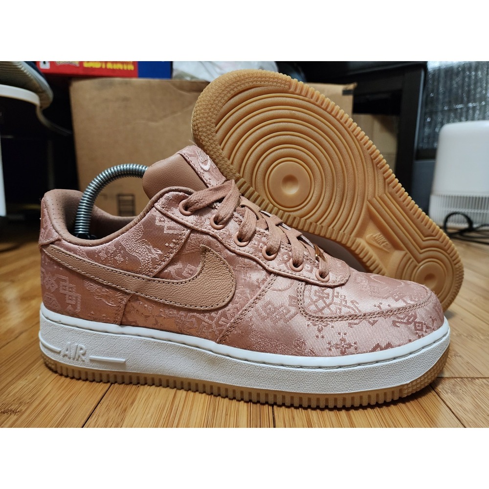 Nike Air Force 1 Low Premium x CLOT Rose Gold Silk Men's Size 6.5 AF1 CJ5290-600